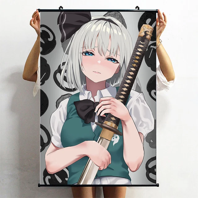 touhou konpaku youmu Cosplay Poster Wall Wall Scrolls Mural Otaku 60X90cm I10
