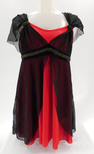 Dance  Costume Costume Gallery Red Black Spanish Ballet MA Adult Red YAGP Spande