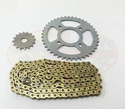 Chain & Sprockets Set Gearing Upgrade GOLD for Sinnis Blade 125 (Rear Disc)