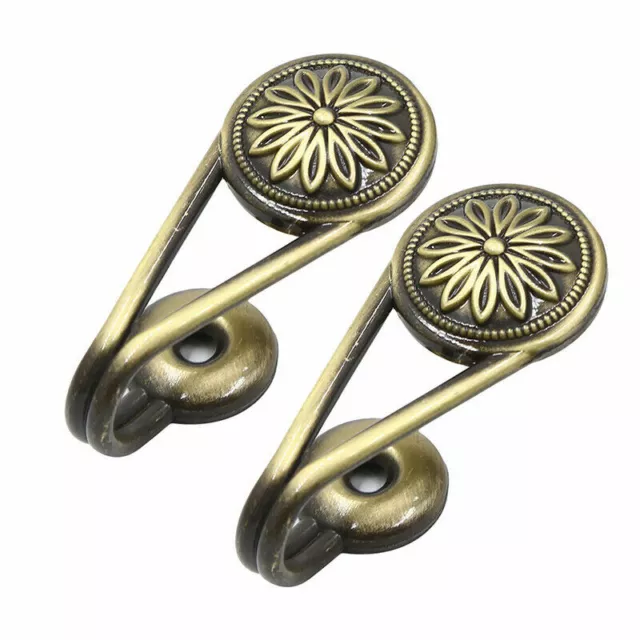 Retro Alloy Sunflower Curtain Holdback Tie Back Hooks Hangers Holder Accessories