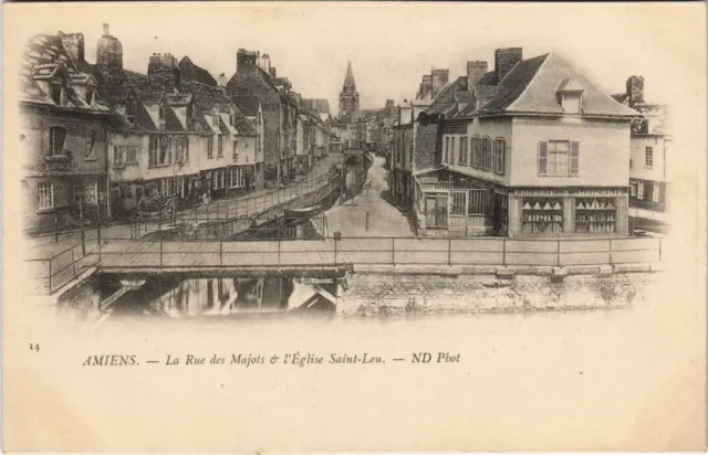 CPA AMIENS Rue des Majots and Eglise St-Leu (17911)