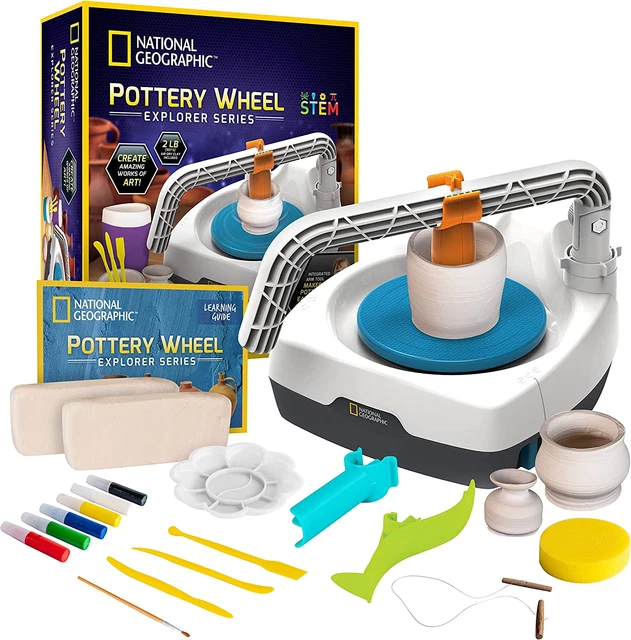Kid?S Pottery Wheel ? Complete Pottery Kit For Kids Plug-In Motor 2 Lbs. Air