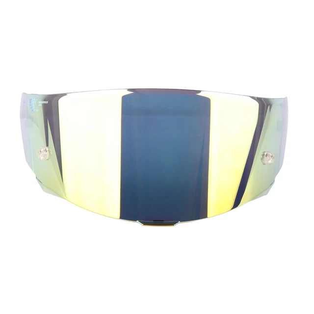 (Gold) Motorcycle Helmet Visor PC Exquisite Workmanship Clear AntiUV Metal