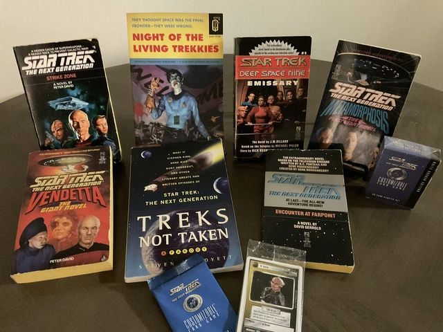 Star Trek Paper Back Books Next Generation And Deep Space Nine Series Lot Of 7