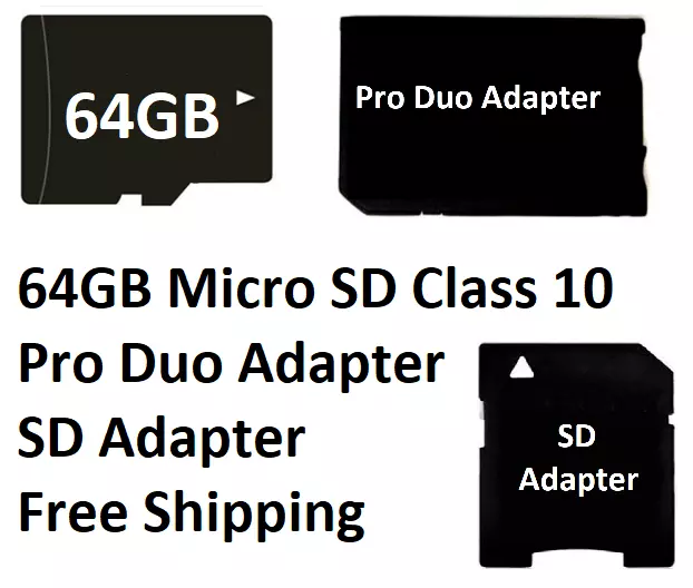 64GB Memory Stick and MS Pro Duo Adapter Card for PSP Cybershot Camera Webbie