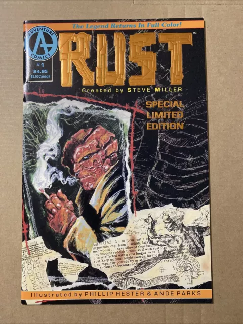 Rust #1 Adventure Publications Limited Edition Copper Foil Cover Early Spawn Ad