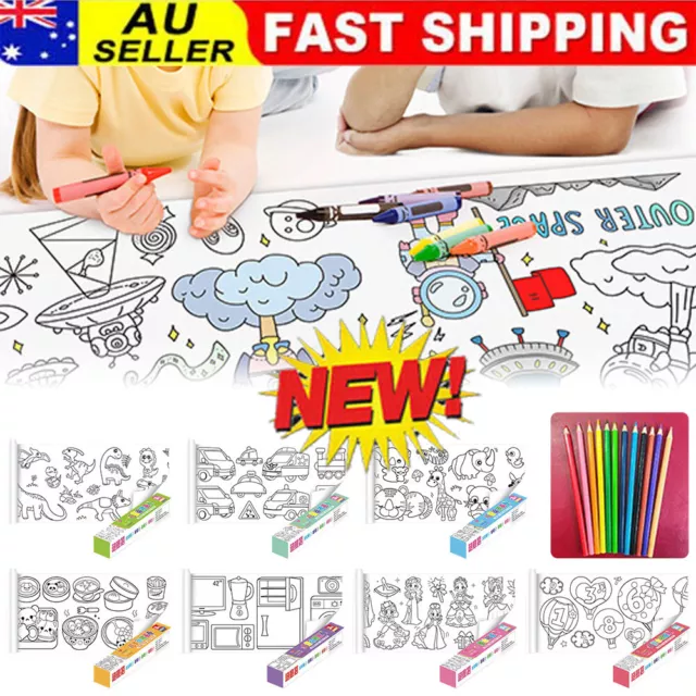 Children's Drawing Roll Diy Sticky Color Filling Paper Early Educational  Toys