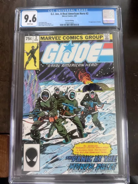 G.i.joe, A Real American Hero #2 8/82 Cgc 9.6 White Pages 1St. App Kwinn