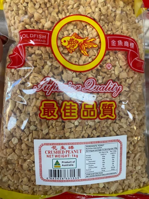 CRUSHED PEANUTS 1KG 2kg 4kg FREE POST Australian Product