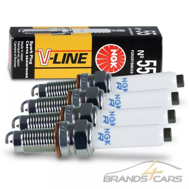4x NGK ZÜNDKERZE V-LINE FÜR AUDI A3 SEAT SKODA VW GOLF 7 TOURAN 1.2 1.4 TSI TFSI