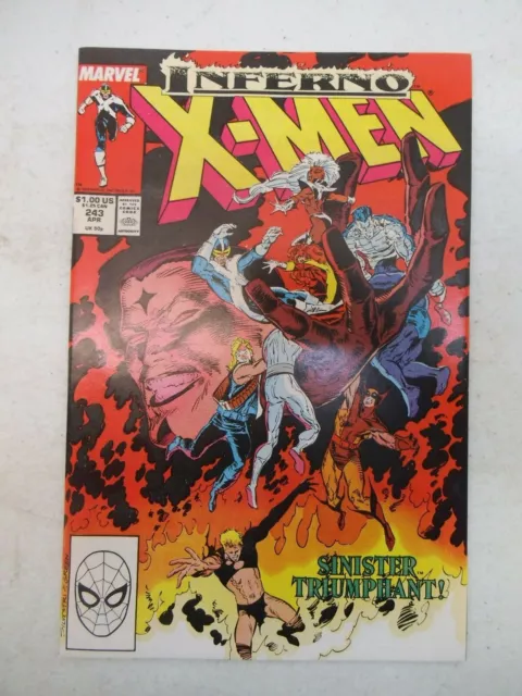 X-Men #243 April 1989 Nm Near Mint 9.4 Inferno Crossover Marvel Mr Sinister