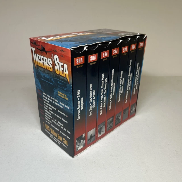 TIGERS OF THE Sea: The Story Of The US Navy In WWII - VHS 7 Tape  