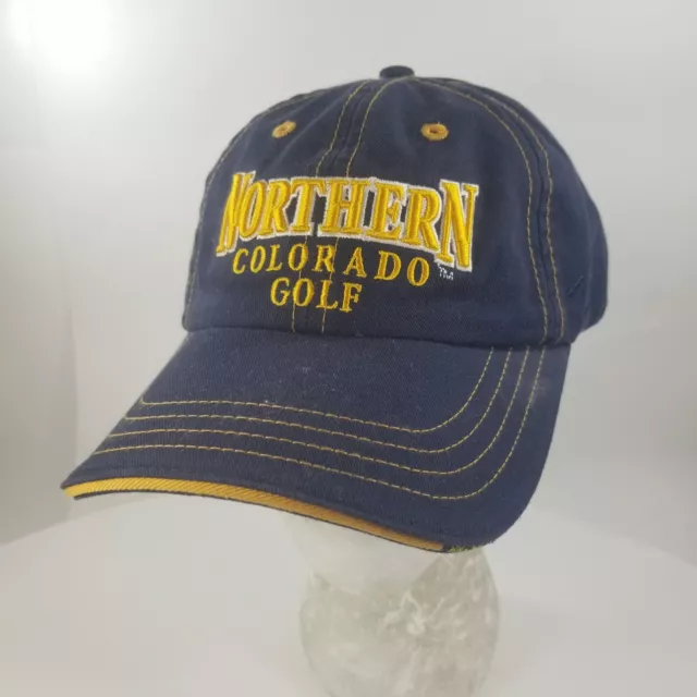 VTG University Northern Colorado UNC Bears Hat Cap Golf Blue Yellow Strapback
