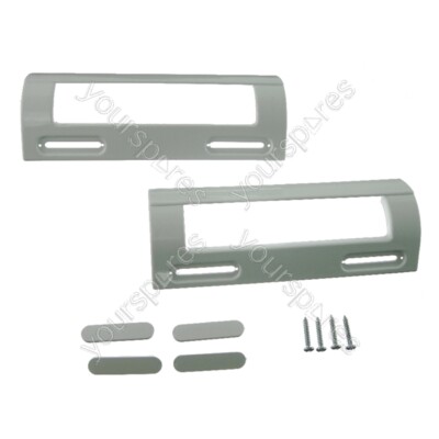 Universal Lucido Bianco 200mm Frigorifero Congelatore Maniglia slot di fissaggio 120mm a 180mm 