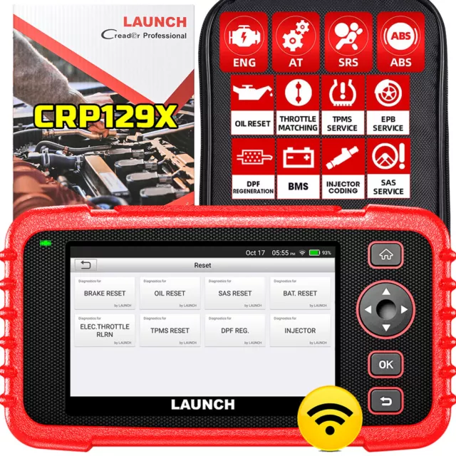 2024 Launch CRP129X Profi OBD2 Diagnóstico Auto Escáner TPMS EPB ABS SAS SRS