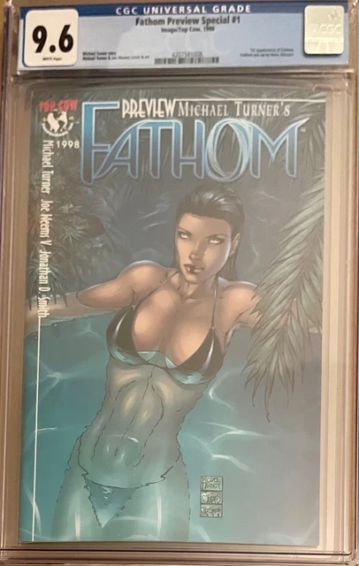 Fathom Preview Special CGC 9.6 Michael Turner art 1st appearance 1998 Top Cow