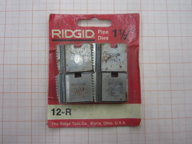 Genuine Rigid 1 1/2" Pipe Dies NPT for 12R, 111R, 11R NEW in Package