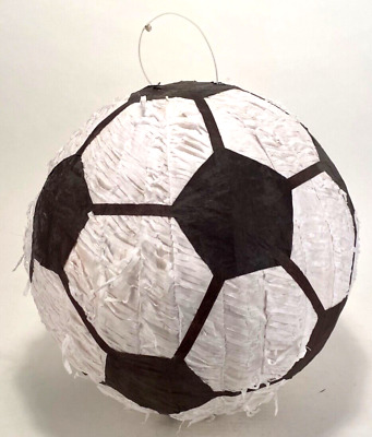 Bola de fútbol piñata - esfera de 14" - blanco y negro