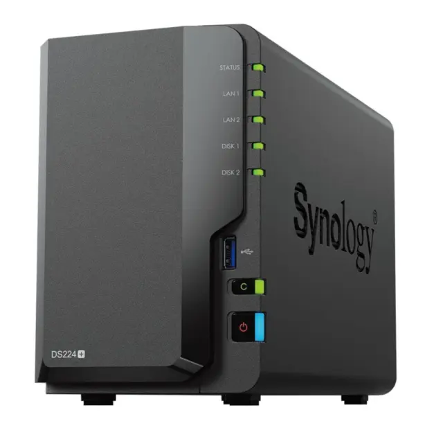 Synology DS224+ DiskStation 2 Bay NAS Quad Core 2GB RAM - Diskless