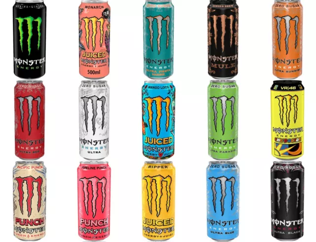 Monster Energy Drink 500ml Ultra|Original|Zero Sugar|Zero Calorie|Pack of6|12|24