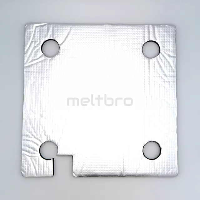meltbro - Heizbett Isolierung/Dämmung 400x400x10mm, selbstklebend