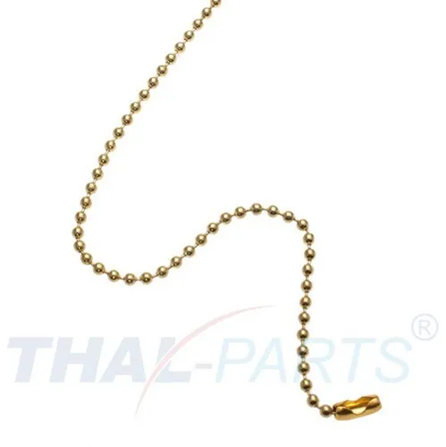 100 piezas cadenas esféricas 2,4 mm x 102 mm oro con cierre cadena esférica cadena