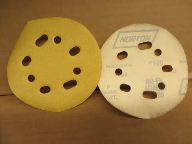 ABRASIVE DISC SANDING DISC norton 5" # P120-65 7 PIECES + 2 PIECES # 40