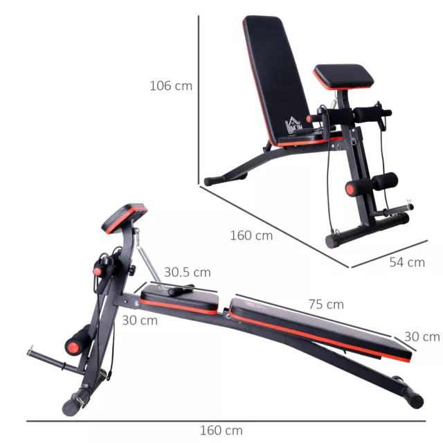 Foldable Dumbbell Bench Weight Training Fitness 7 Incline Adjustable Workout Gym