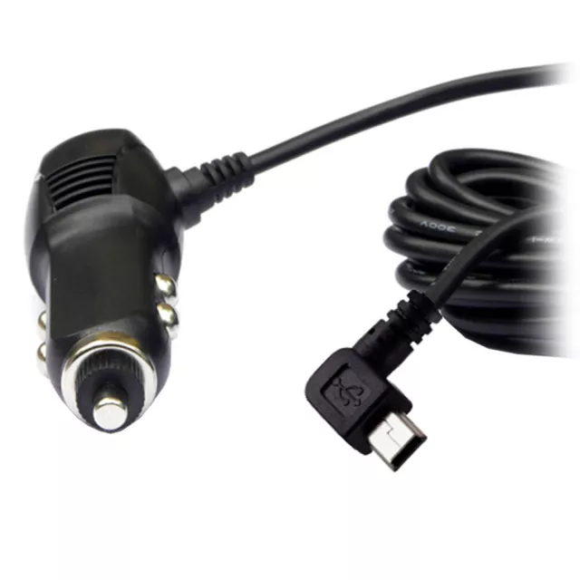 G66C Auto KFZ Ladegerät Adapter Kabel 3,5m USB + mini USB 5pin nach rechts GPS