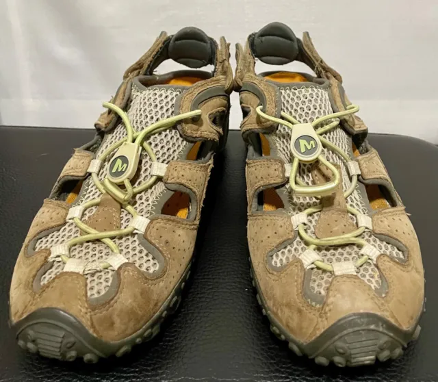 MERRELL CHAMELEON WEB Arc Tan/Lime Hiking Water Shoes Sandals Women's ...