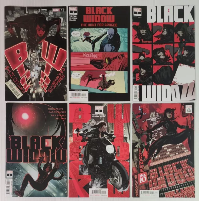 Black Widow 5 6 7 8 9 10 Cover A except 6 2nd print 2021 Marvel Thompson lot 6