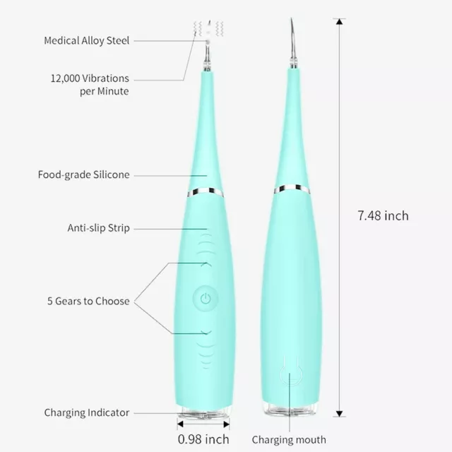 Ultrasonic Tooth Cleaner Electric Dental Scaler Tartar Plaque Calculus Remover 3