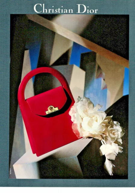 Publicité De Presse 1988 Christian Dior - Sac A Main Cuir Dior - Maroquinerie