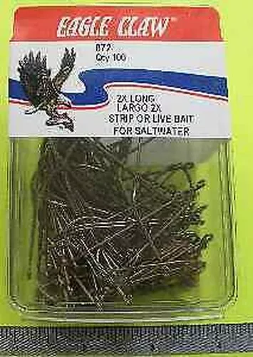 Eagle Claw 72 #5 100CT Extra Long Bronze Hooks
