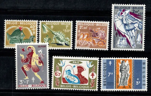 Belgique 1959 Mi. 1167-1173 Neuf ** 100% Contre la tuberculose, Folklore,
