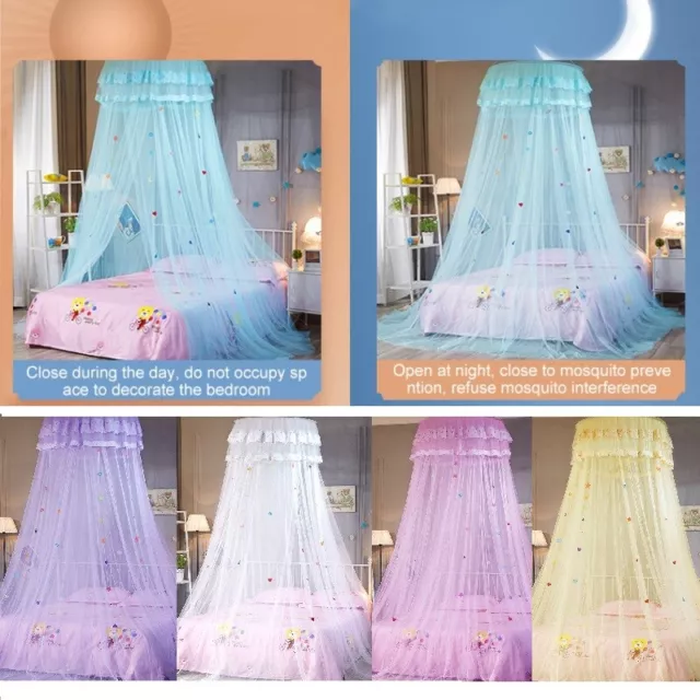 1m-1.5m Bed Mosquito Net Home Princess Bedding Lace Heart Star Elegant Netting