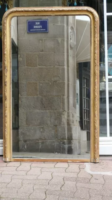 161*102 Cm, Grand Miroir Louis Philippe à Frise De Feuilles De Laurier En Bois