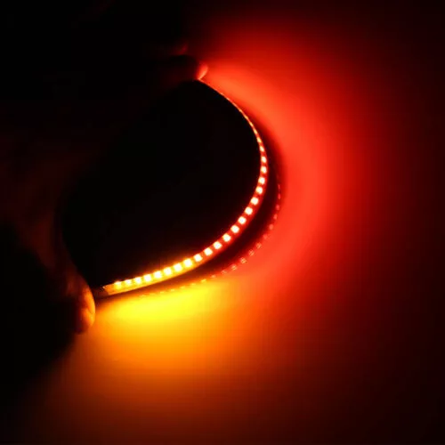 Universal 48 LED 12V Flexible Motorcycle Tail Brake Stop Turn Signal Light Strip