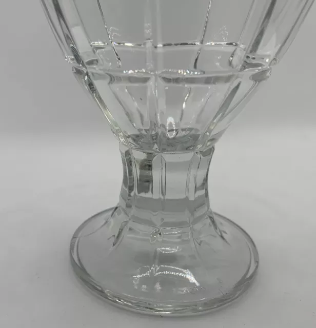 Vintage Clear Tulip Shaped Ice Cream Sundae Parfait Dish Footed Glass Italy 2