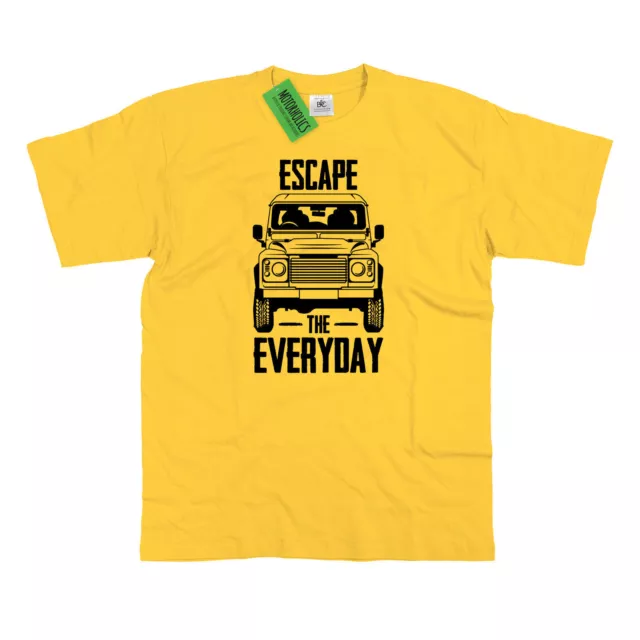 Landrover Defender 90 110 Escape the Everyday Off Road Land Rover Mens T Shirt