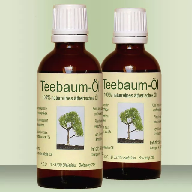 Teebaum Öl Teebaumöl, 2 x 100 ml, 100% reines ätherisches Öl