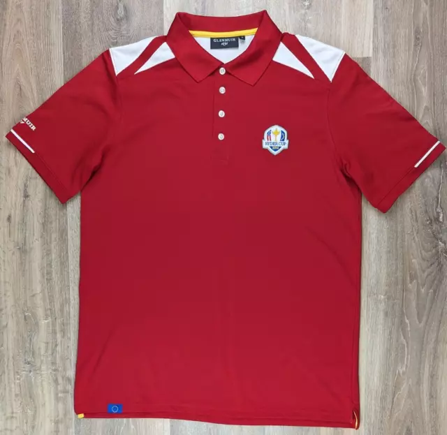 Mens Glenmuir Golf Polo Shirt Gleneagles Ryder Cup 2014 Official Red