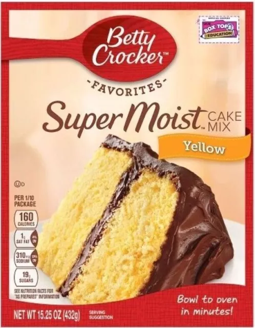 Betty Crocker Super Moist Yellow Cake Mix Rich Taste & No Artificial Color