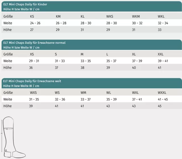 ELT Mini Chaps Daily schwarz für Kinder & Erwachsene - waschbar - H&H Celle 3