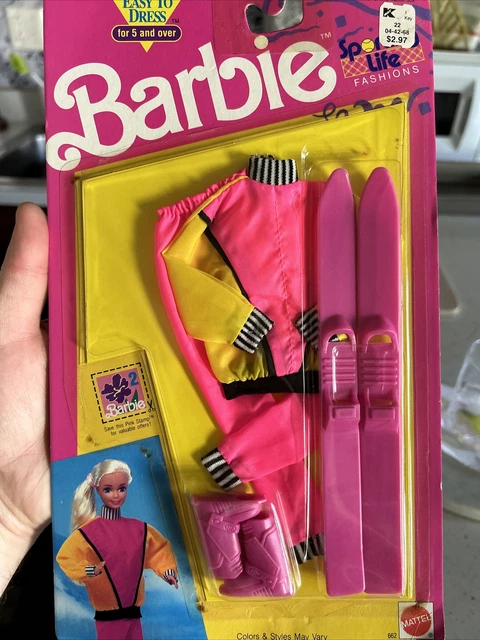 BARBIE Sporting Life Fashions 1992 Mattel #662 Snow Skiing - EasyTo Dress NIP BARBIE Sporting Life Fashions 1992 Mattel #662 Snow Skiing - EasyTo Dress NIP