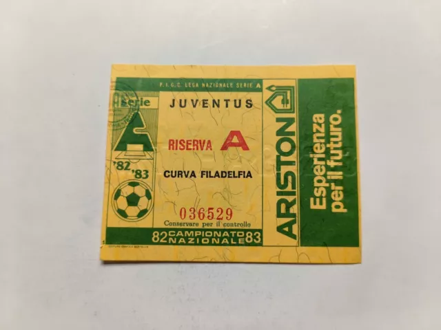 biglietto stadio JUVENTUS RISERVA A campionato nazionale 1982-83 - 036529