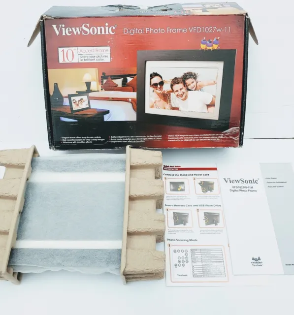 Used Open Box ViewSonic 10" Digital Photo Picture Frame VFD1027w-11 Picture Pic