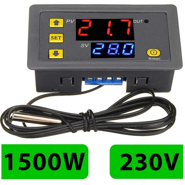 Temperaturregler 230v Mit Fühler DIGITAL REGLER Thermostat Control Temperatur Fühler Regler 230V DE EUR 15,89 Led Temperatur