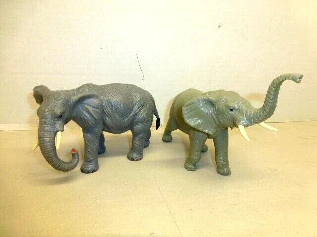 Vintage AAA African Elephant LOT OF 2 Hard Rubber Very Good Condition
