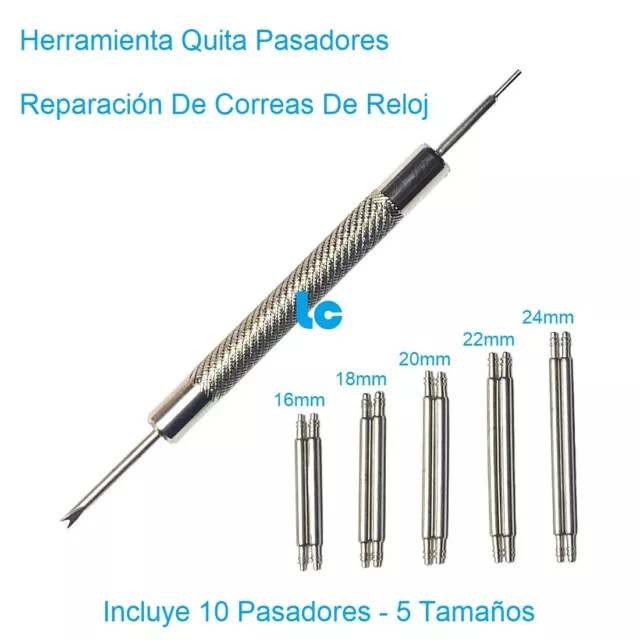 Herramienta Quita Pasadores - Reparación Correas De Reloj - Incluye 10 Pasadores